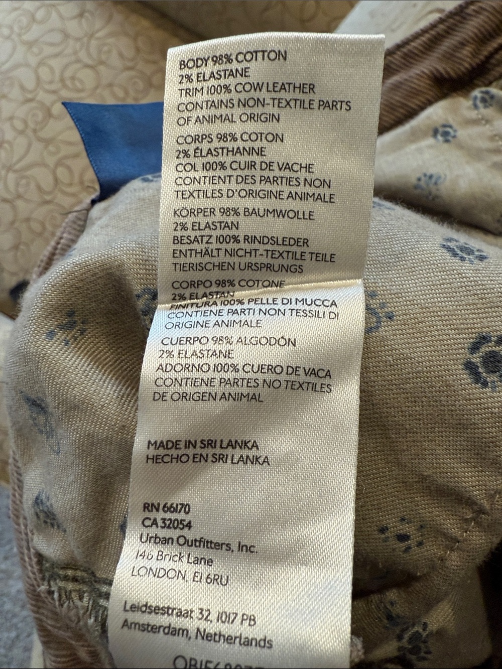 Pilcro Wide-Leg Baggy Corduroy Jeans in Light Brown Size 31 - Picture 12 of 12